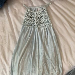 light blue/teal American Eagle halter tank